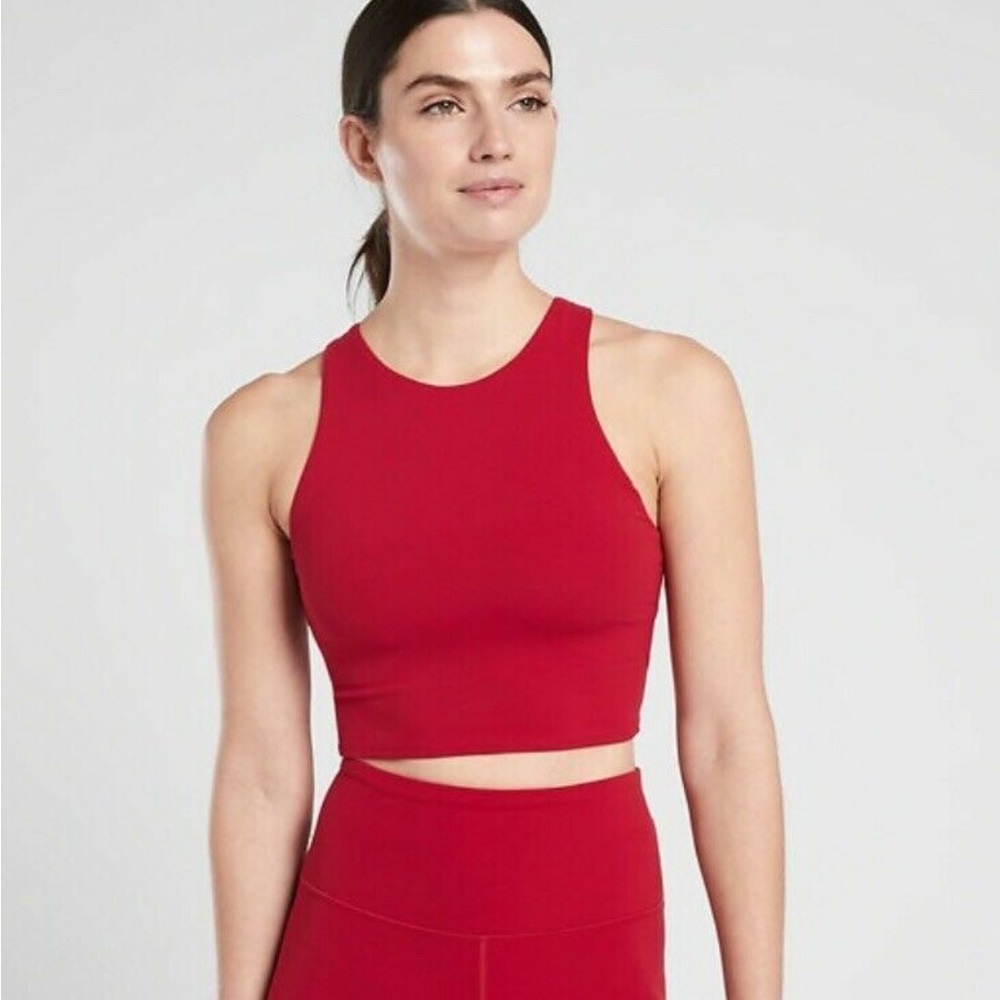 Athleta Conscious Crop TANK TOP Candy Red